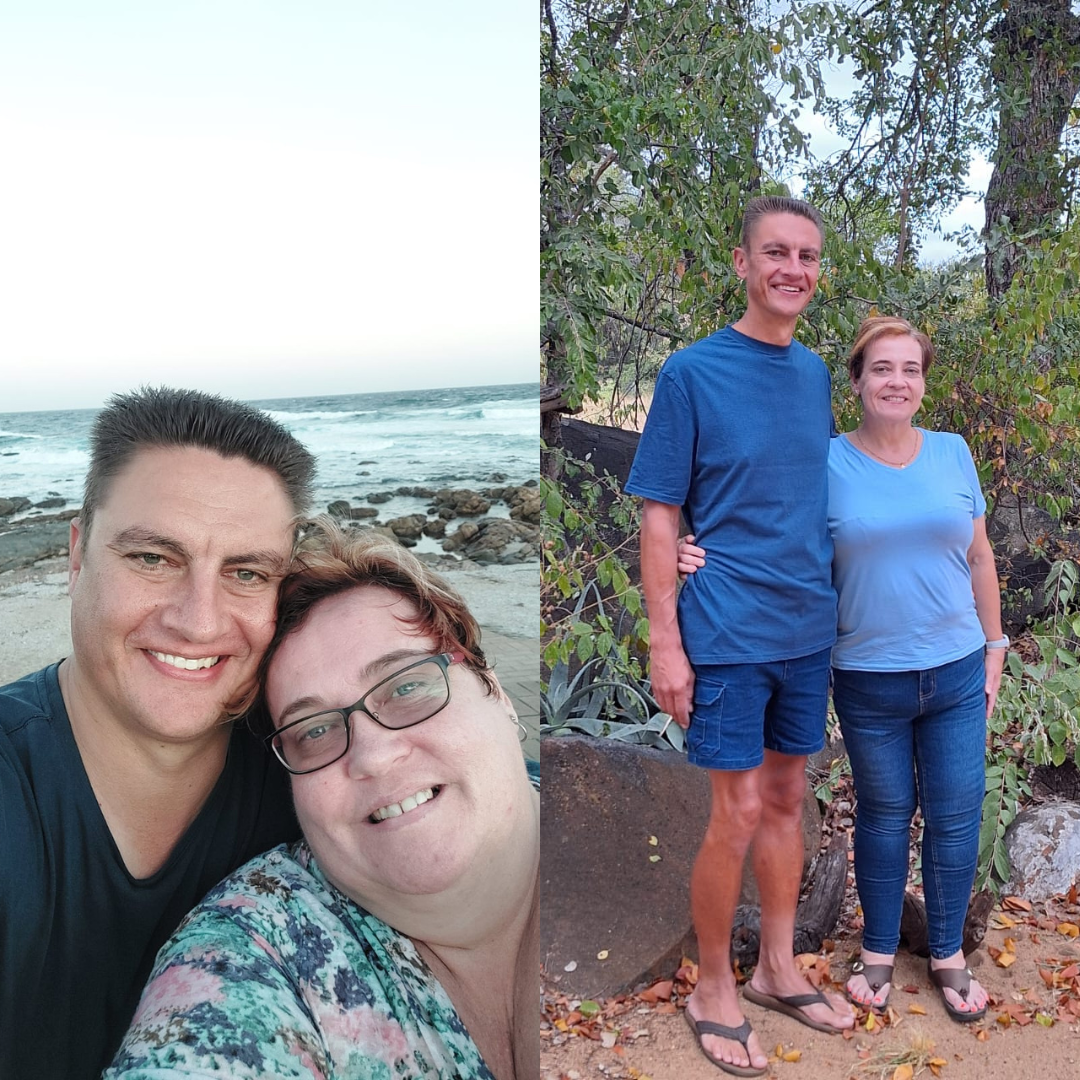 before and after transformation of a couple