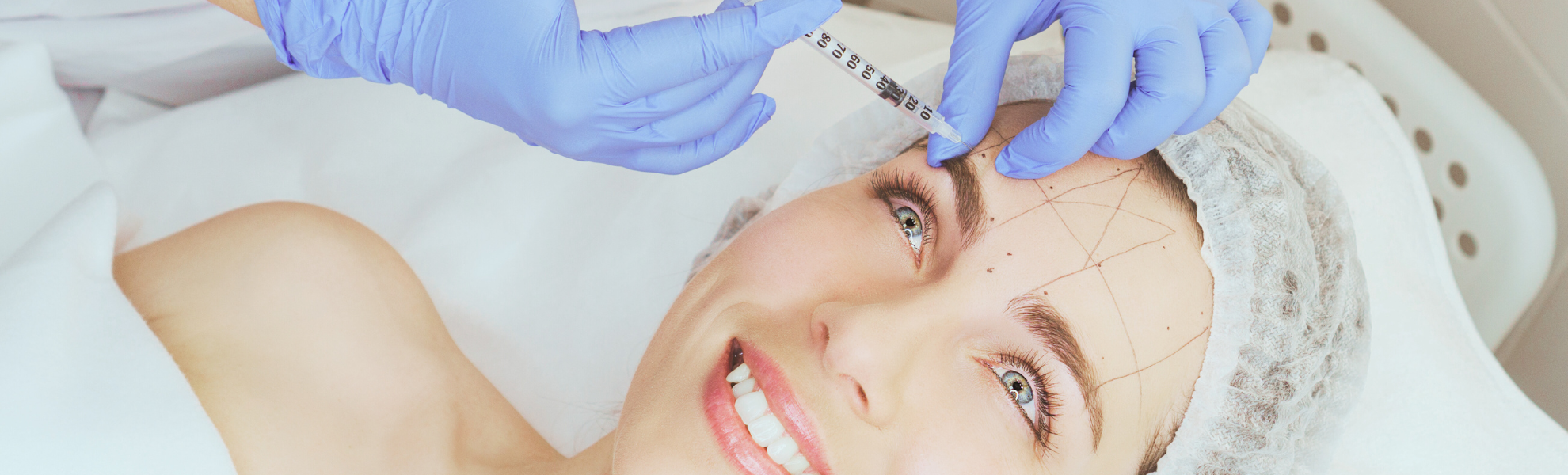 female receiving botox